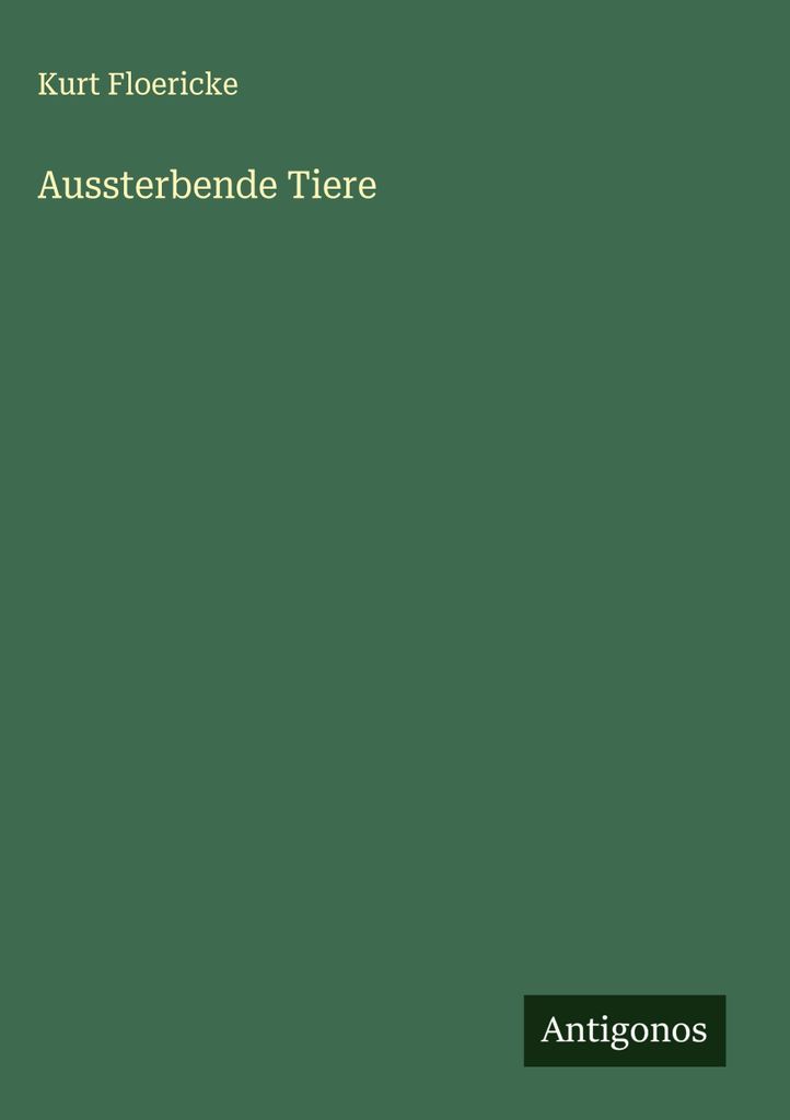 Aussterbende Tiere