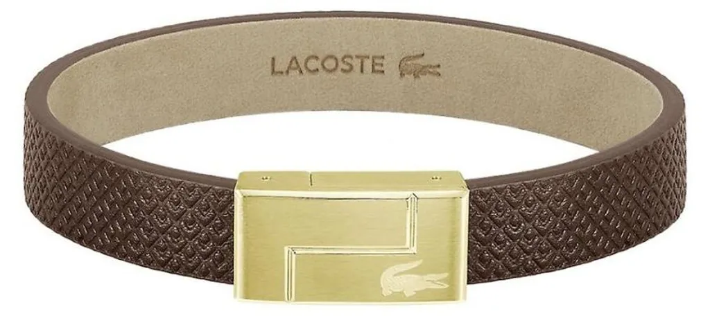Bracelet cuir marron résistant 17,5 cm - Fini Monogram Leather 2040187