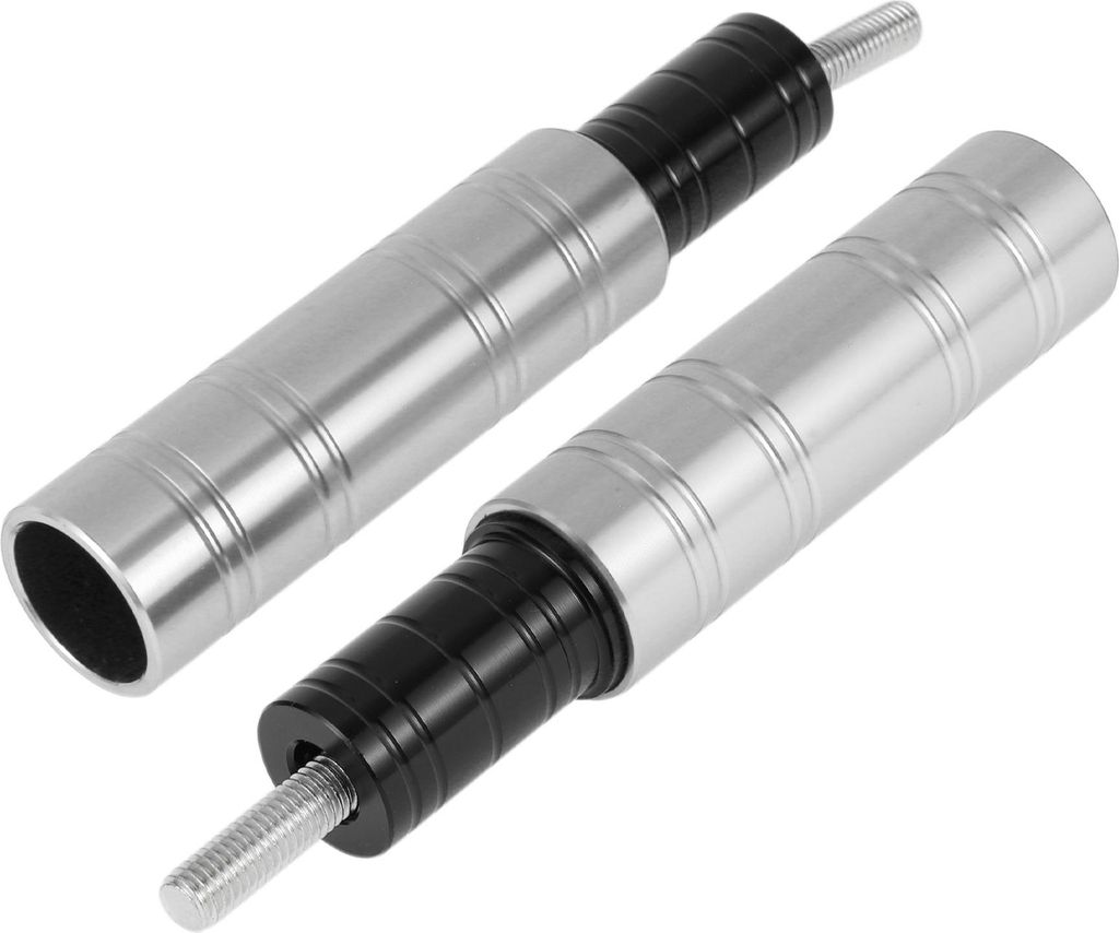 10.5mm Motorrad Slider Rahmen Aluminiumlegierung Rad Verkleidung Schutz Crash Pad Schutzbügel 28mm 134mm Bolzen Silberton 2 Set