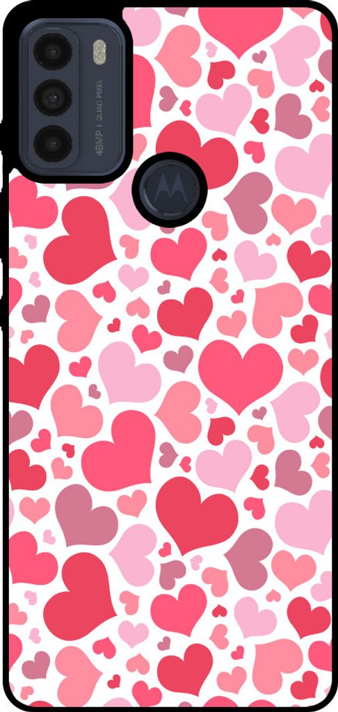 Smartphonica Telefon Fall geeignet für Motorola Moto G50 mit Herzen drucken - Herzen Design TPU Backcover Fall - Kinder Fall mit Herzen Design