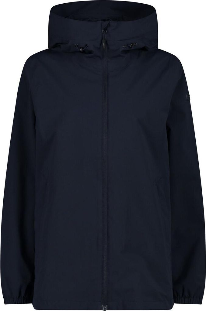 Cmp Woman Jacket Fix Hood Black Blue Black Blue 36