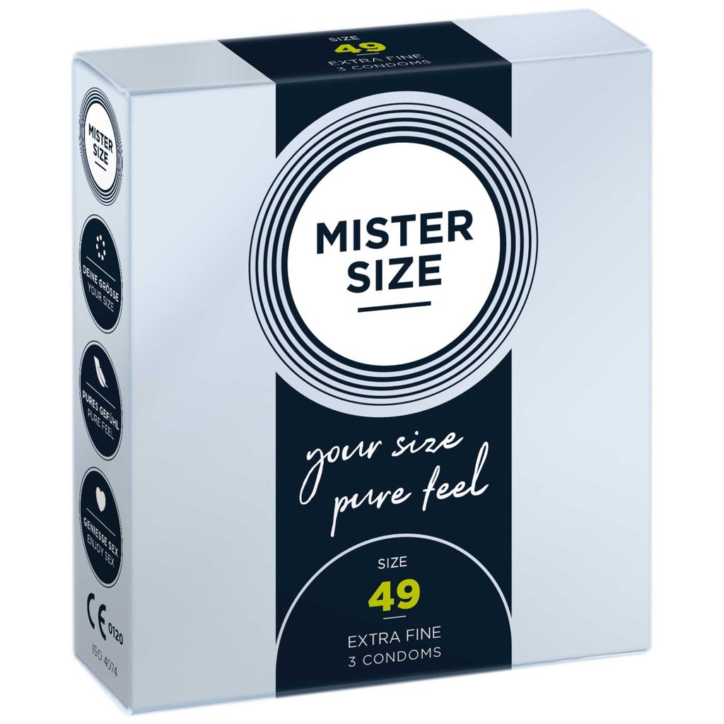 MISTER SIZE 49, Männliches Kondom, weich, Transparent, Produktbild 