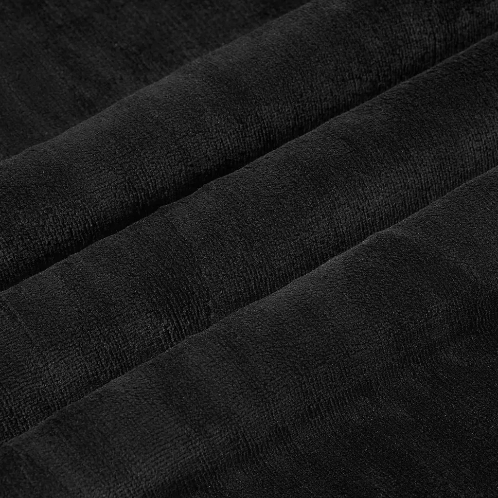 Coperta Plaid vidaXL Nero 150x200 cm - Arredo Casa Pile Soft Touch - 7