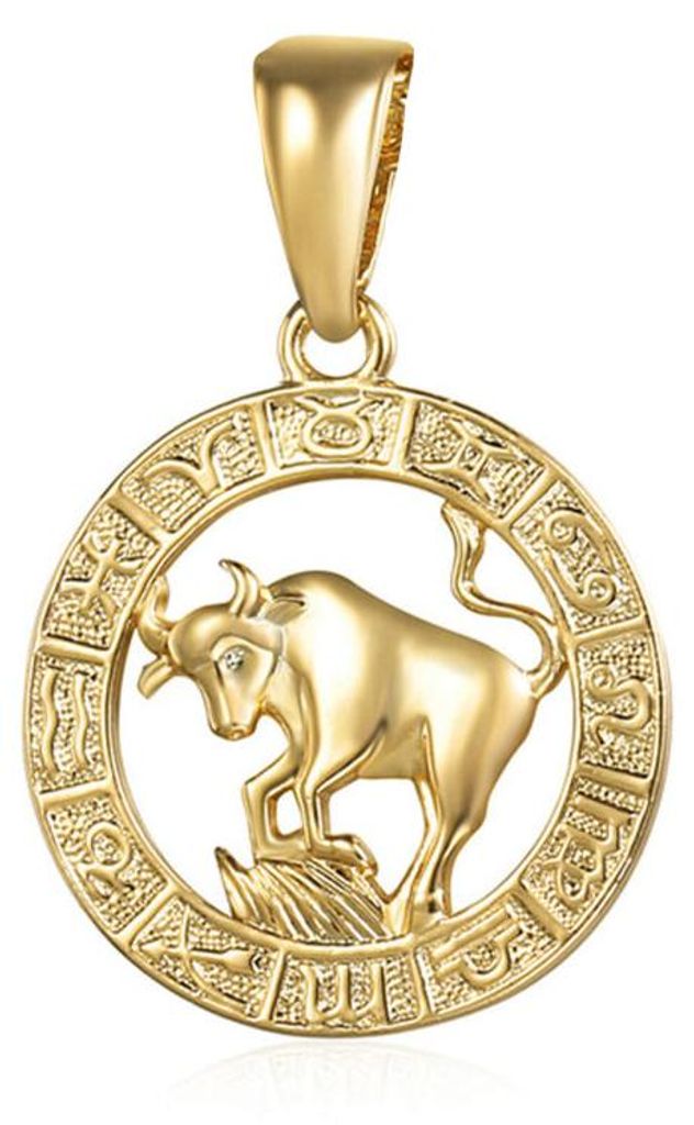Gold-plated bull pendant SVLP0713XH2GOBY