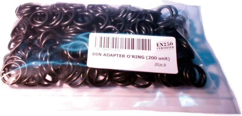 Metalsub Din Adapter 200 Pcs O-ring Schwarz Schwarz One Size