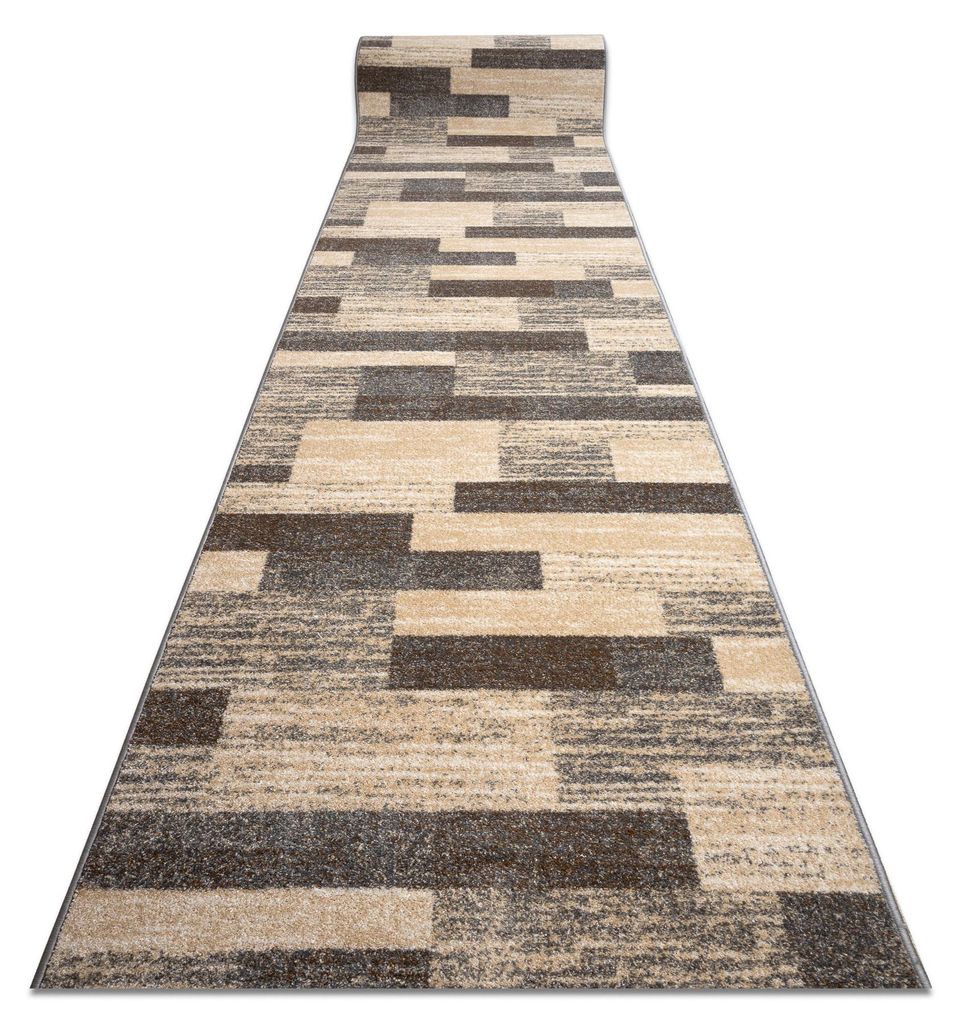 Tapis de couloir KARMEL Deski planches caramel gris 100cm Image du produit 