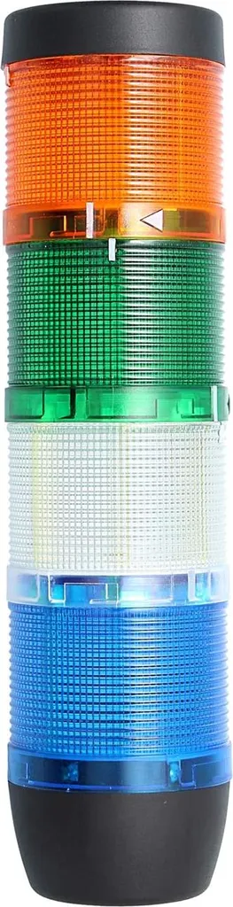 Feu clignotant LED 4 couleurs 24V avec colonne 70mm STEX24 SS70-OB4
