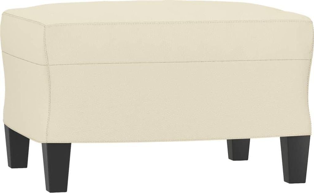 vidaXL Fußhocker Creme 60x50x41 cm Kunstleder