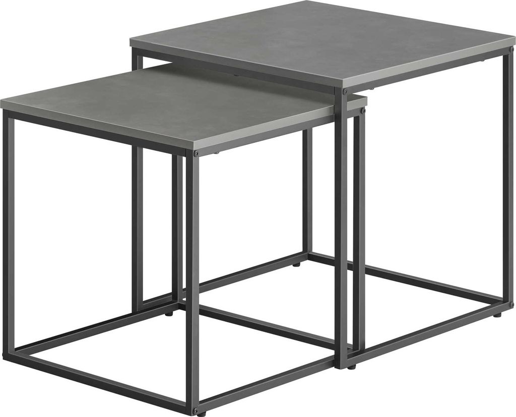 Couchtisch Quadratisch 2 Stück Beton