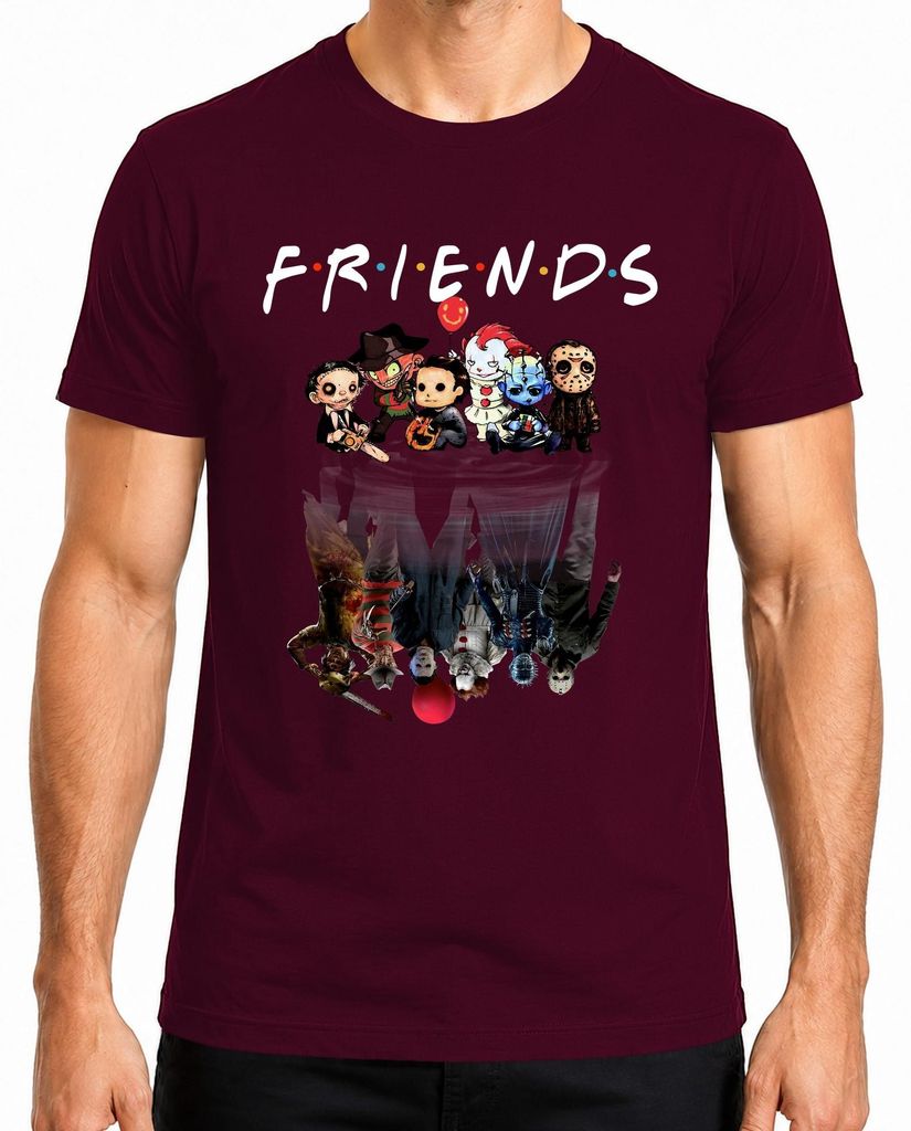 Maglietta FRIENDS Horror Ikonen Pennywise Michael Jason Immagine del prodotto 