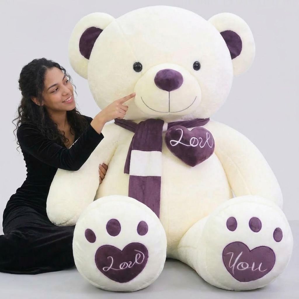 Teddybär XXL 180cm weiß – Großer Kuschelteddy, Riesen Produktbild 