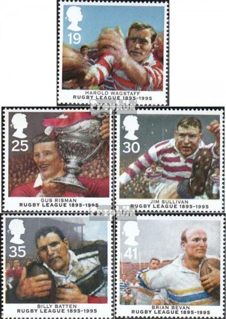 Briefmarken Großbritannien 1995 Mi 1591-1595 (kompl.Ausg.) postfrisch Rugbyspieler