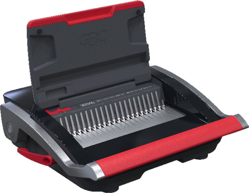 GBC Plastikbindegerät CombBind CB25 schwarz/rot/silber bis DIN A4