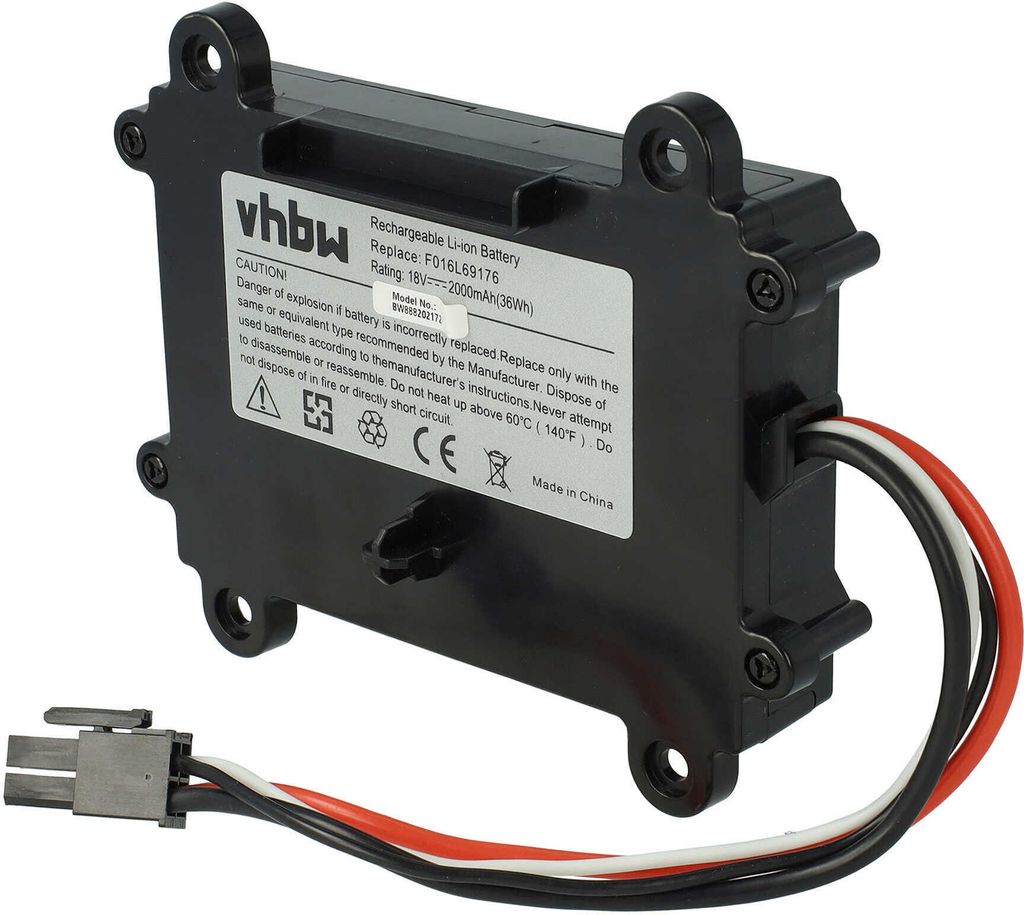 vhbw Akku kompatibel mit Bosch Indego 350, M 700, 400, XS 300, S 500 Rasenmäher (2000mAh 18V Li-Ion)