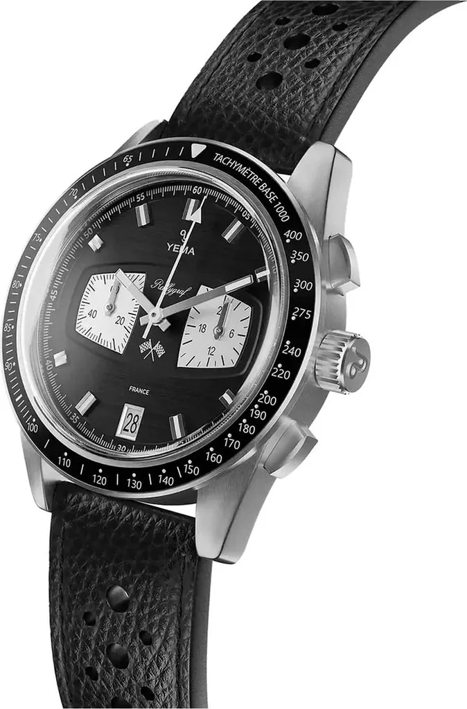 Montre Yema Rallygraf Meca-Quartz II Reverse Panda Chronographe Homme