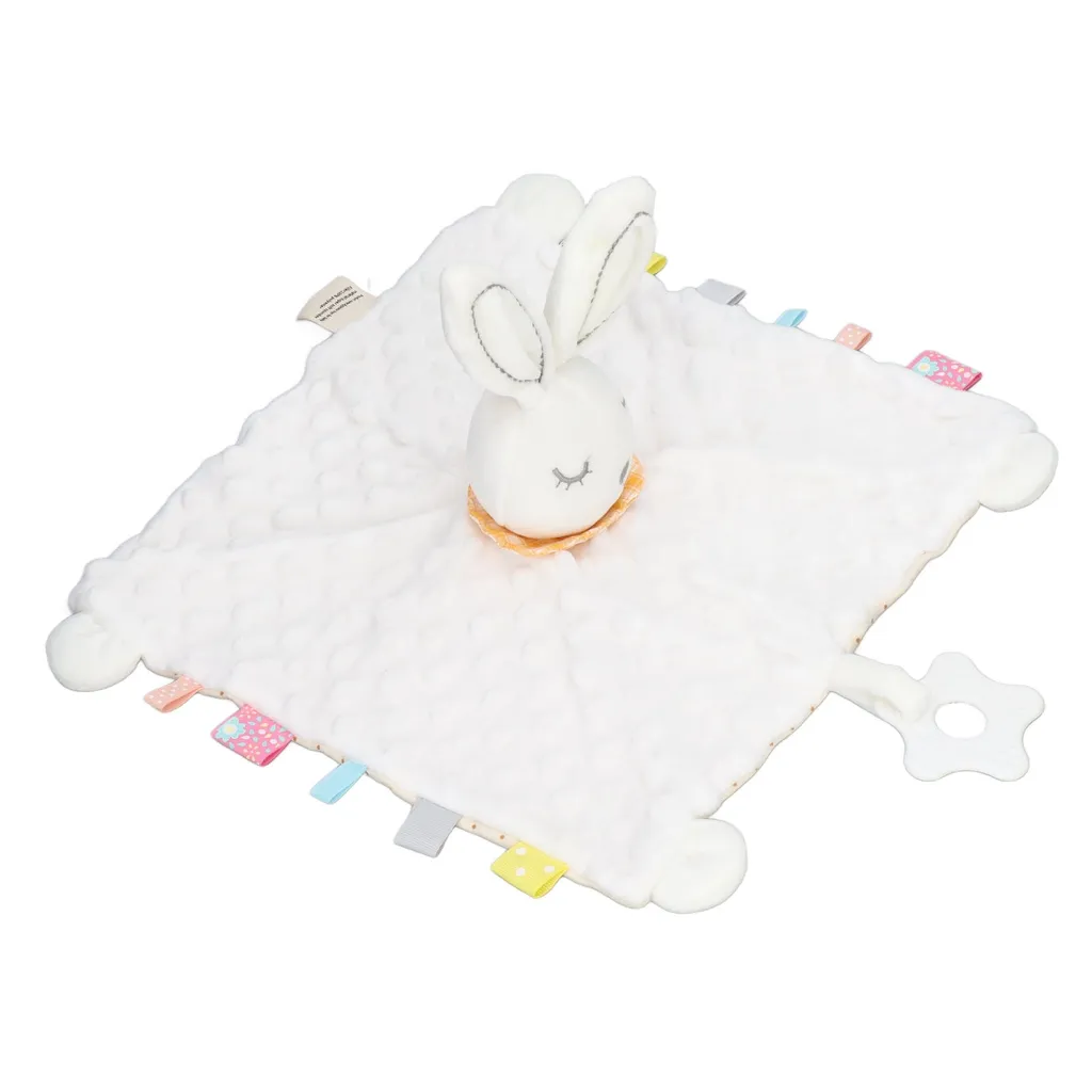 TOYANDONA Coperta Neonato Taggies Rosa Morbida - Doudou Sensoriale Con Etichette, Sicura E Versatile