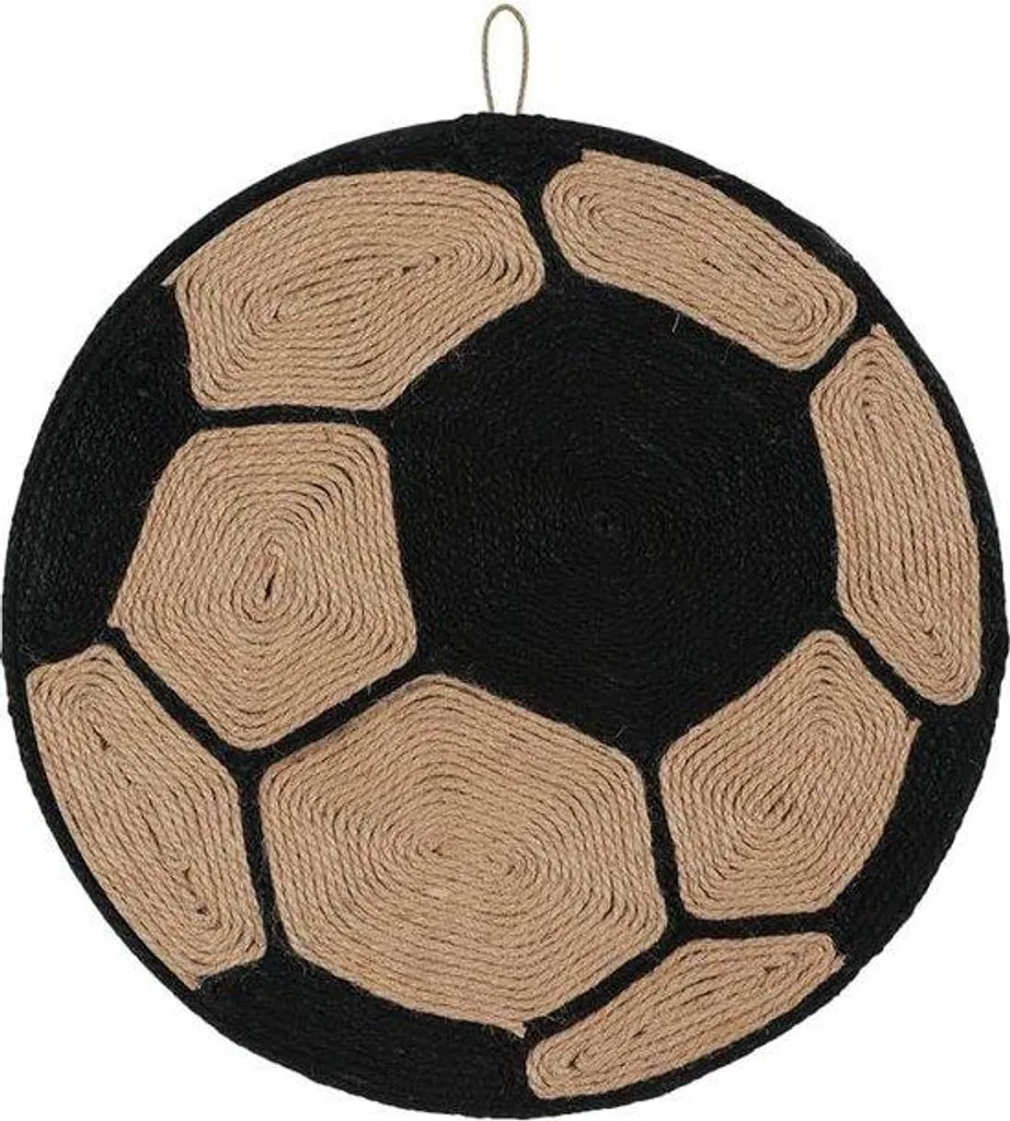 Tapis à griffer pour chat en sisal naturel, design ballon de football