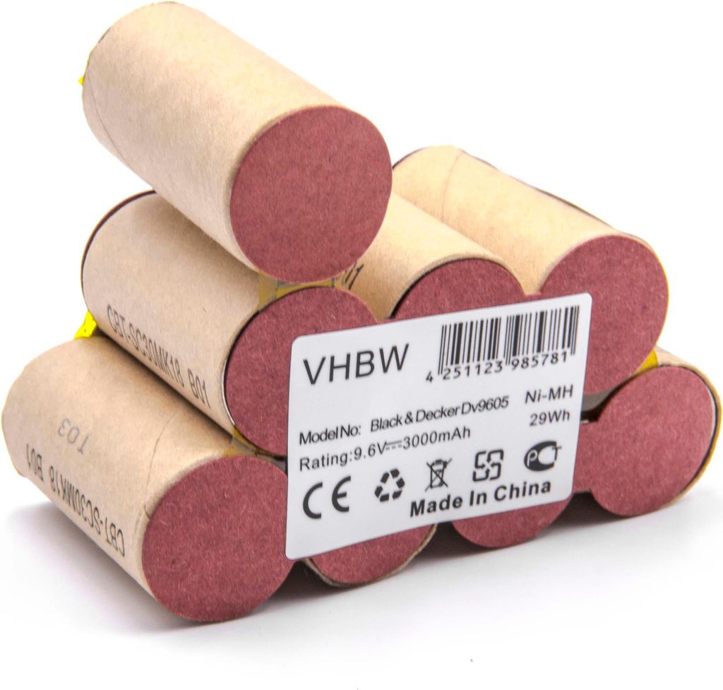 vhbw Akku kompatibel mit Black & Decker DV9605 Staubsauger Produktbild 