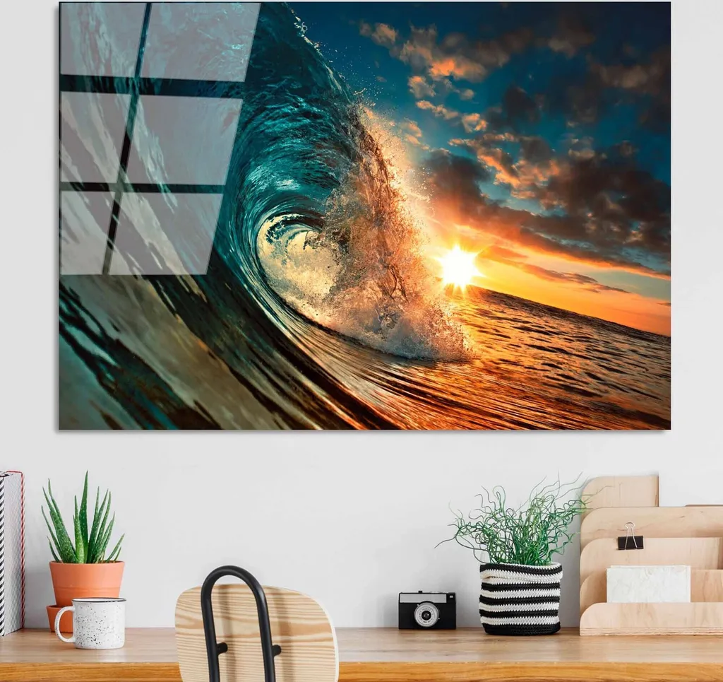 Wallity UV-263 Vetro Temperato 70x100 | Arredo Parete Moderno UV