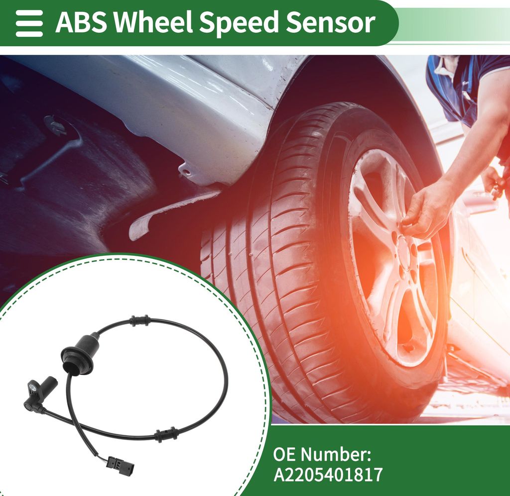 ABS Radgeschwindigkeitssensor ABS Sensor Antiblockiersystem Sensor No.A2205401817 für mercedes-Benz Cl500 2000-2005 1 Stück Hinten Rechts