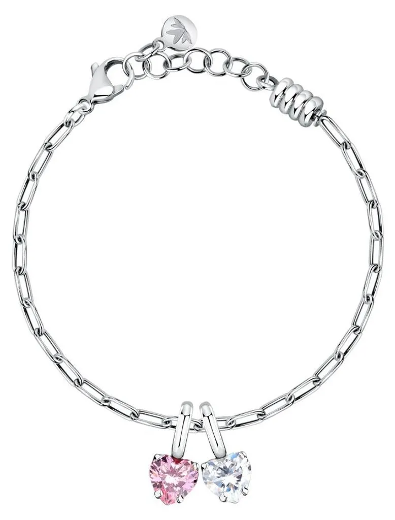 Bracelet en acier discret Sparkly hearts Drops SCZ1347 Morellato chic