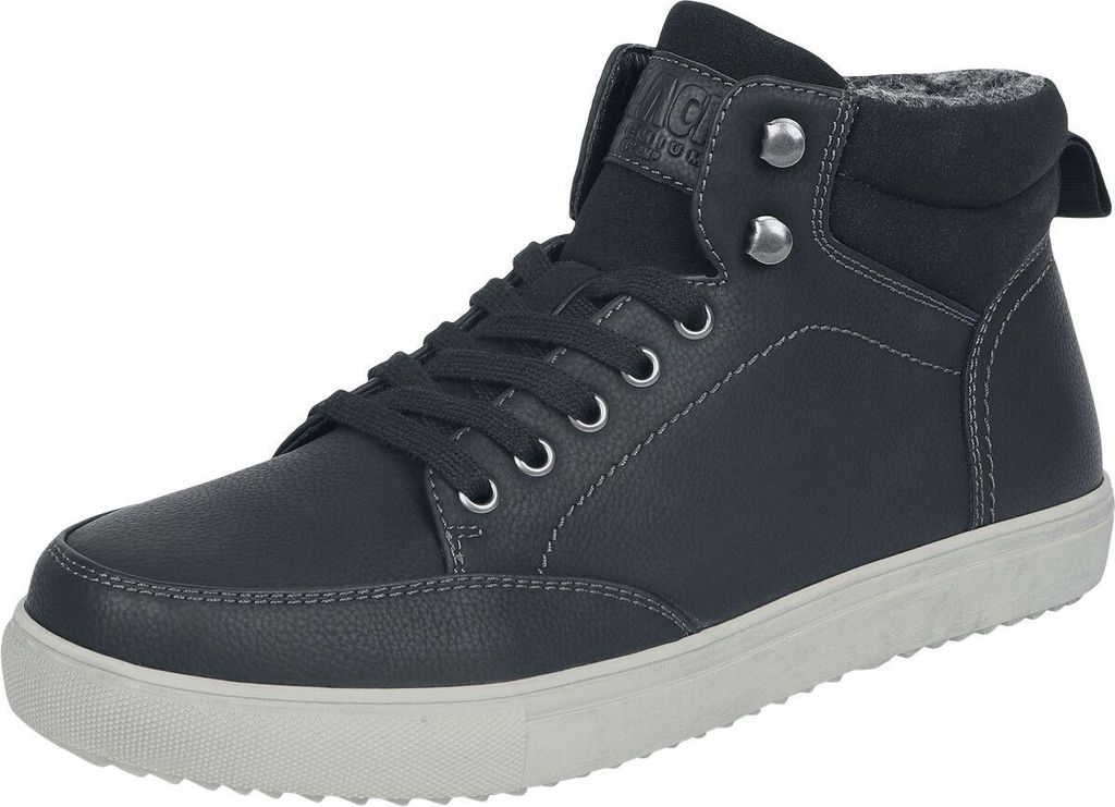 Black Premium by EMP Herren schwarzer Sneaker mit innenseitigem Reißverschluss EU41