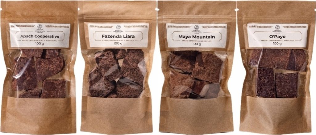 Zeremonieller Kakao - Set 4x100g - PREMIUM - Natürlicher Kakao 100% - Rohkakao - Keto Trinkschokolade - Spirituell Kakao - Kakaobohnen