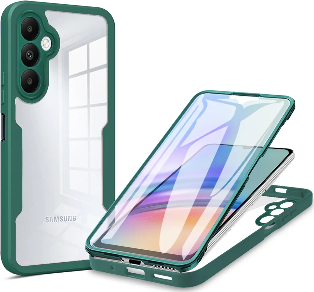 Custodia Samsung Galaxy A05S 360° Verde - Protezione Schermo Integrale
