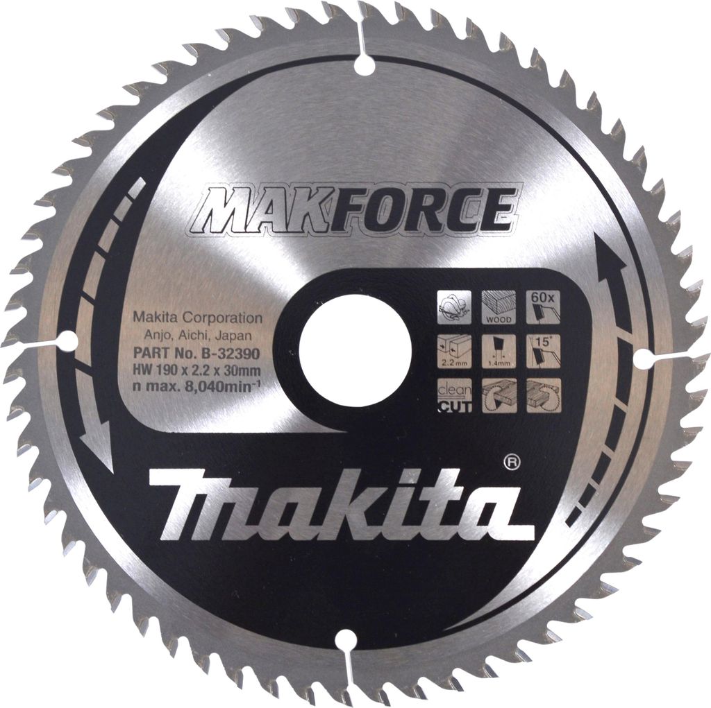 Makita MAKFORCE Sägeblatt 190x30x60Z Produktbild 