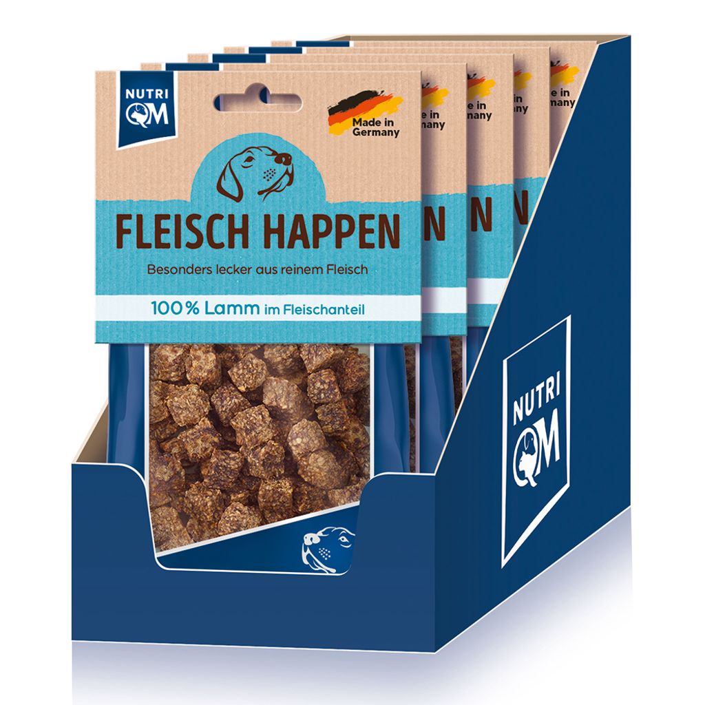 NutriQM Fleisch Happen Lamm 5 x 100g
