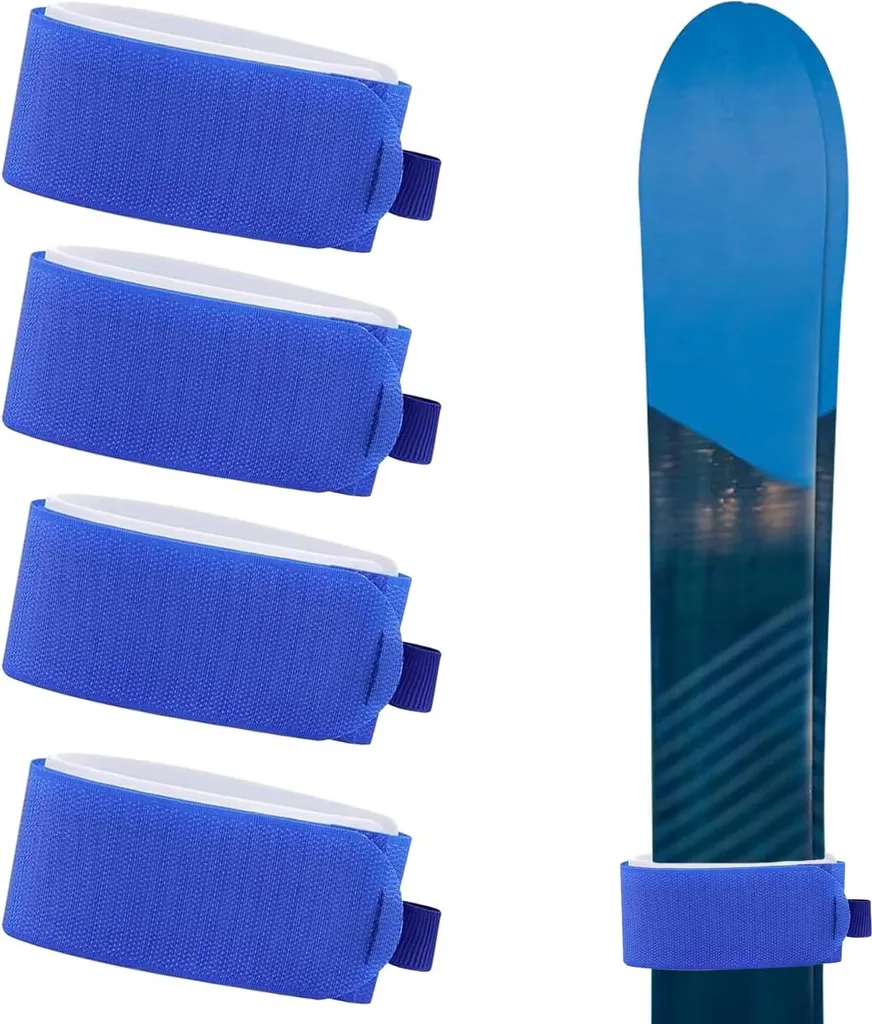 Sangles de Transport Skis Extra-Longues - Rembourrage Anti-Glisse EVA