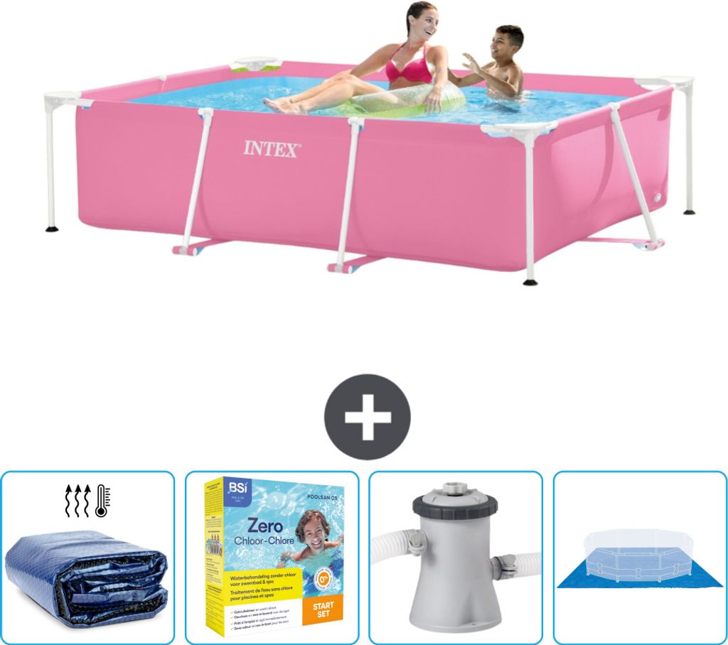 Intex-Schwimmbecken mit rechteckigem Rahmen – 220 x 150 x Produktbild 