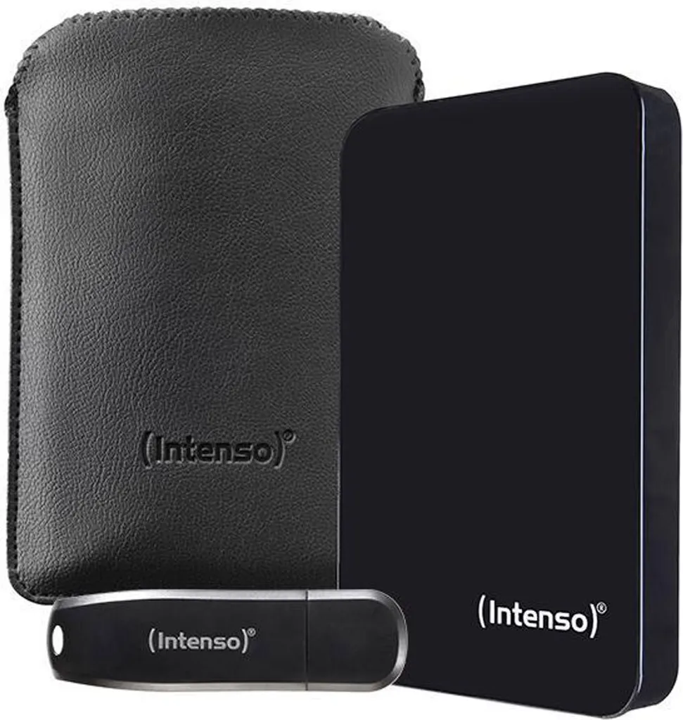 Intenso Disque Dur Externe 2 TB Noir - USB 3.2 Rapide et Format Compact - 7