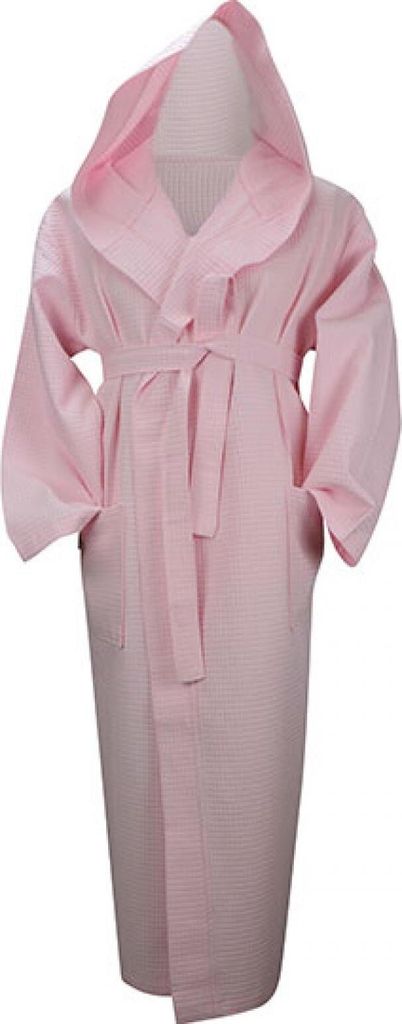 A&R 028.50 | Robezz Waffle Bathrobe With Hood Bademantel Mit Kapuze - Farbe: Light Pink - Größe: S/M