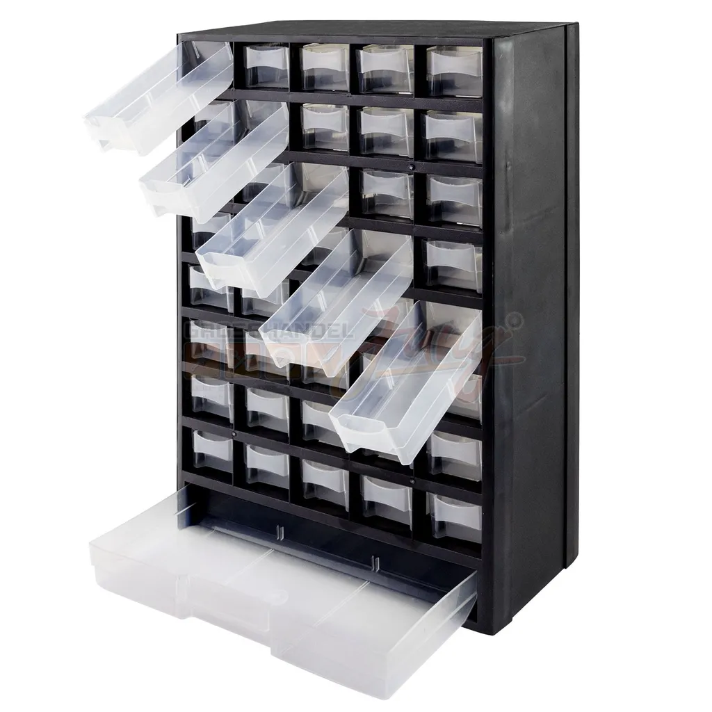 Casier de rangement à 41 tiroirs plastique pour vis et petite quincaillerie