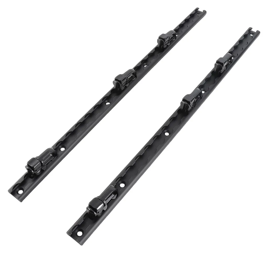 Arrimez vos charges sans risque rail 60cm alu noir et 6 plots de fixation
