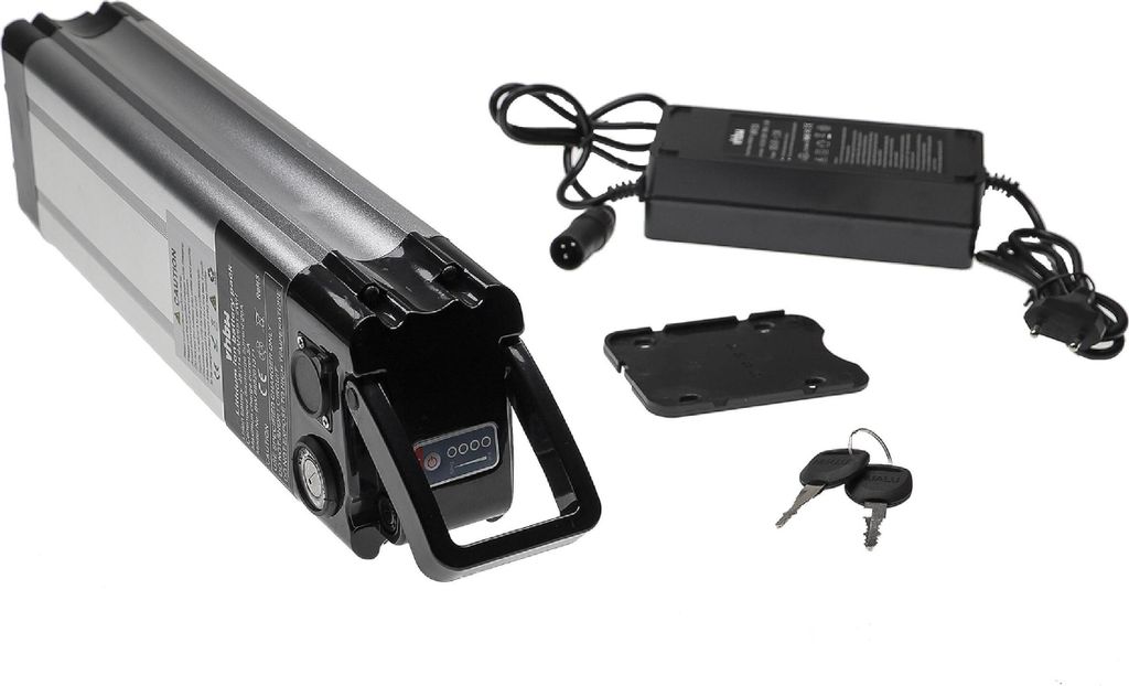 vhbw Sattelrohrakku Akku kompatibel mit Elektrofahrrad mit Sattelrohr-Akkusystem - Inkl. Ladegerät (14,4 Ah, 48 V, Li-Ion)