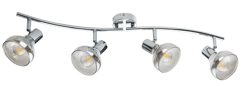 Éclairage Modulable pour Pièce Sombre - Projecteur Chrome 4 Spots Globo