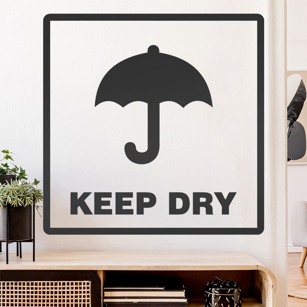 Keep Dry - trocken lagern Wandtattoo Wandaufkleber Wall Sticker - Dekoration, Küche, Wohnzimmer, Schlafzimmer, Badezimmer