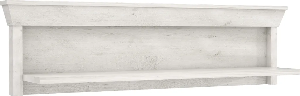 Étagère murale Kashmir en pin blanc - 122,8x33,8x24,5cm décor bois chic