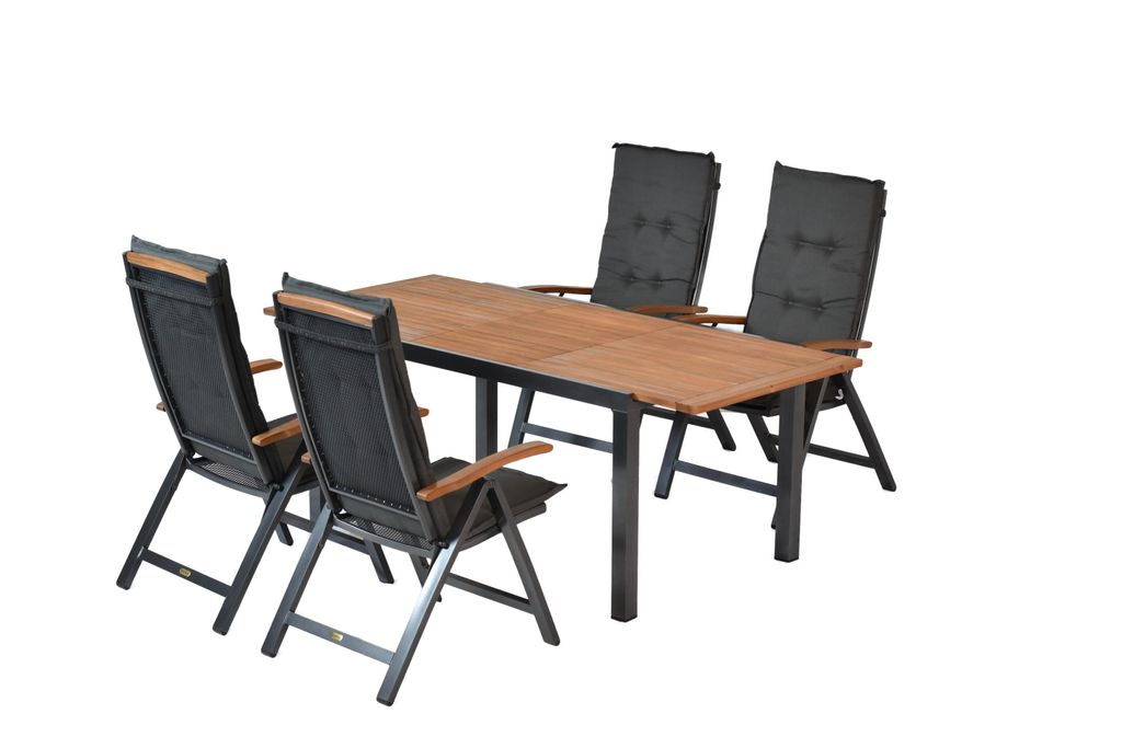Merxx Gartenmöbel Set Tilos 9tlg., 4 Klappsessel inkl. Produktbild 