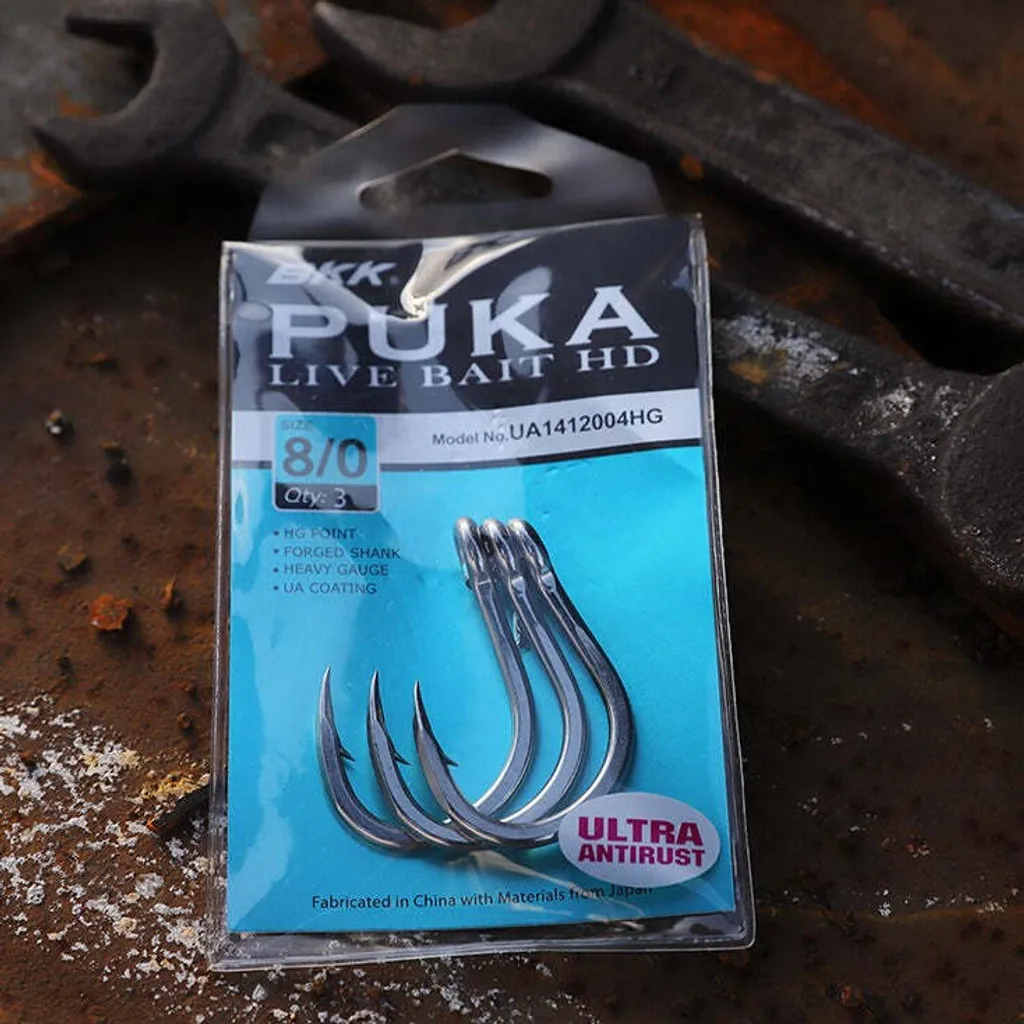 BKK Puka Livebait HD 10/0 Hameçon Forgé Ultra Résistant Pointe Acérée