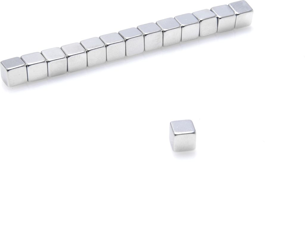 Neodym Magnete 5 x 5 x 5 mm N38 Quader Case - 25 Stück, Extrem stark, Magnettafeln, Kühlschränke, Whiteboards, DIY