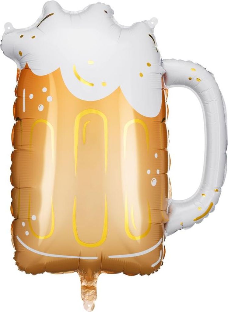 Folienballon Maß Bier 66x54cm Braun / Weiß Produktbild 