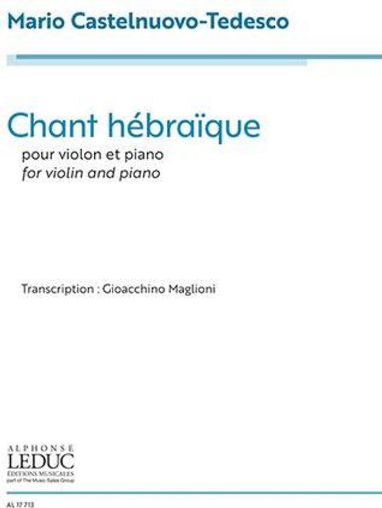 Chant hébraiquepour violon et piano