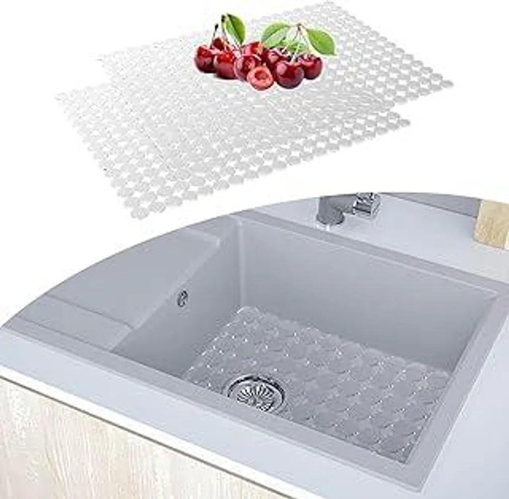 Salva Lavello in PVC 30x40 cm - Set 2 Tappetini Design Moderno