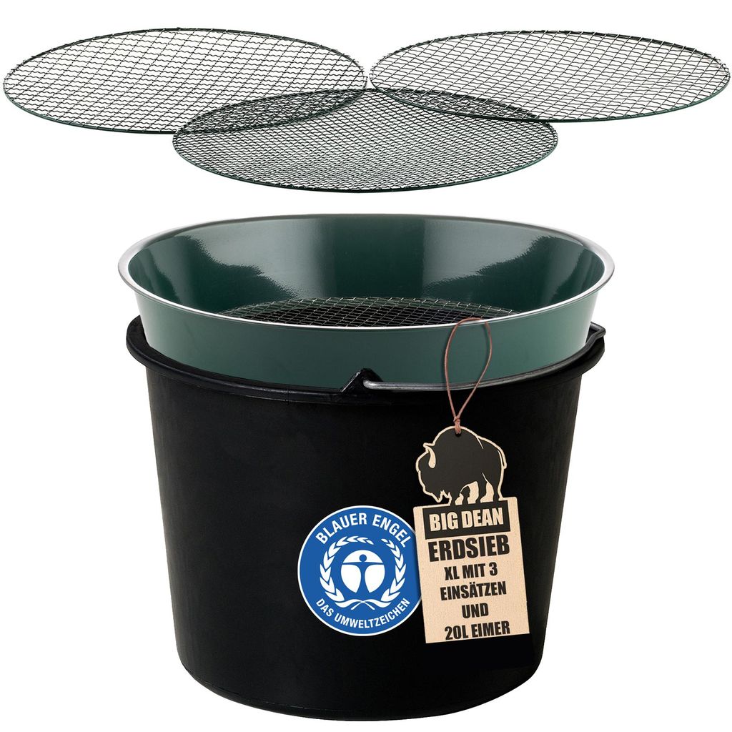 BigDean Gartensieb aus Metall mit 3 Maschenweiten 6,4 Produktbild 