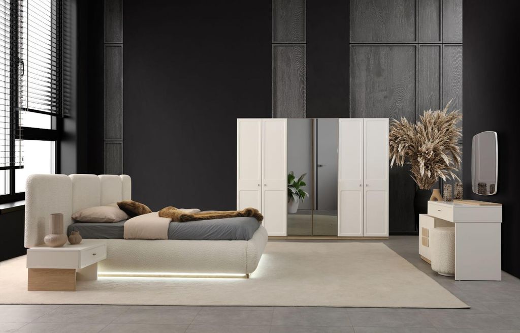 Modernes 5-tlg. Schlafzimmer-Set mit Bett Stauraum & Stil