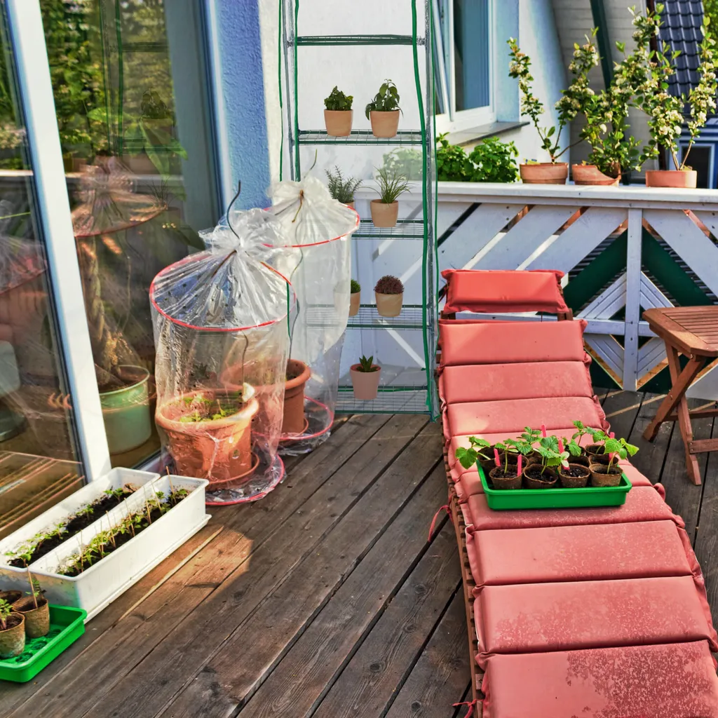 Serre de Balcon Verticale PVC Résistant avec Porte Zippée et Structure Métal