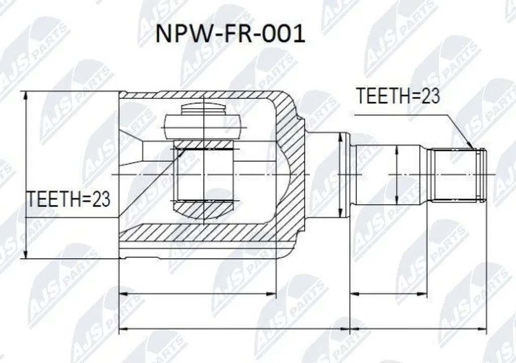 Jeu de joints arbre de transmission NTY NPW-FR-001 pour Focus C-Max